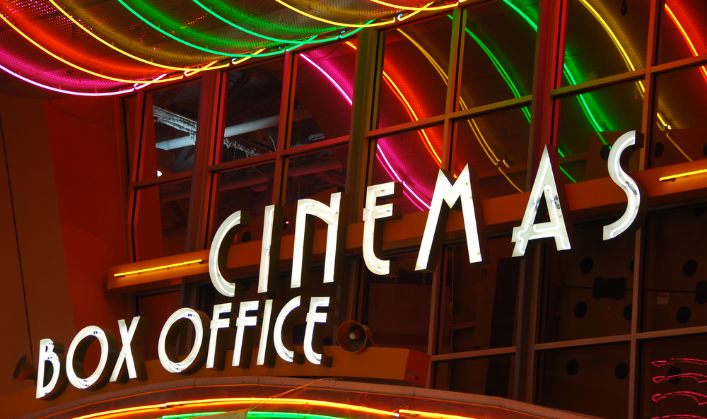 Cinema on Box Office Marquee